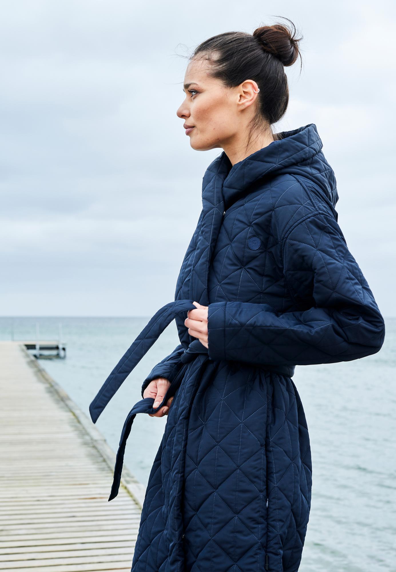 Bademantel, Fleece, Polyester, navy