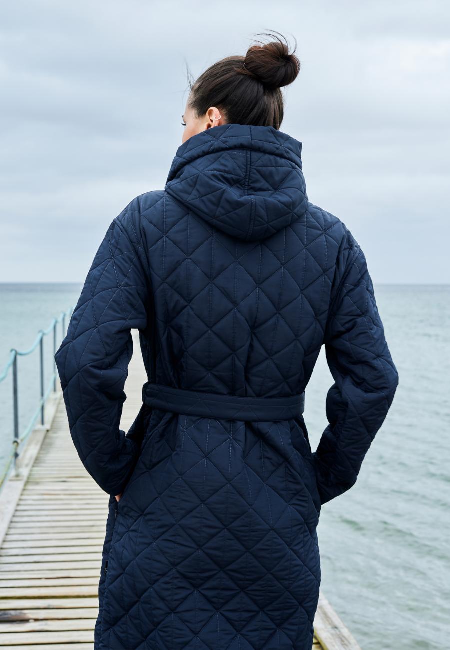 Bademantel, Fleece, Polyester, navy