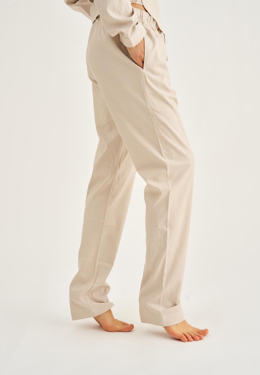 Pyjamahose | Bambus-Viskose | sand gestreift -JBS of Denmark Women