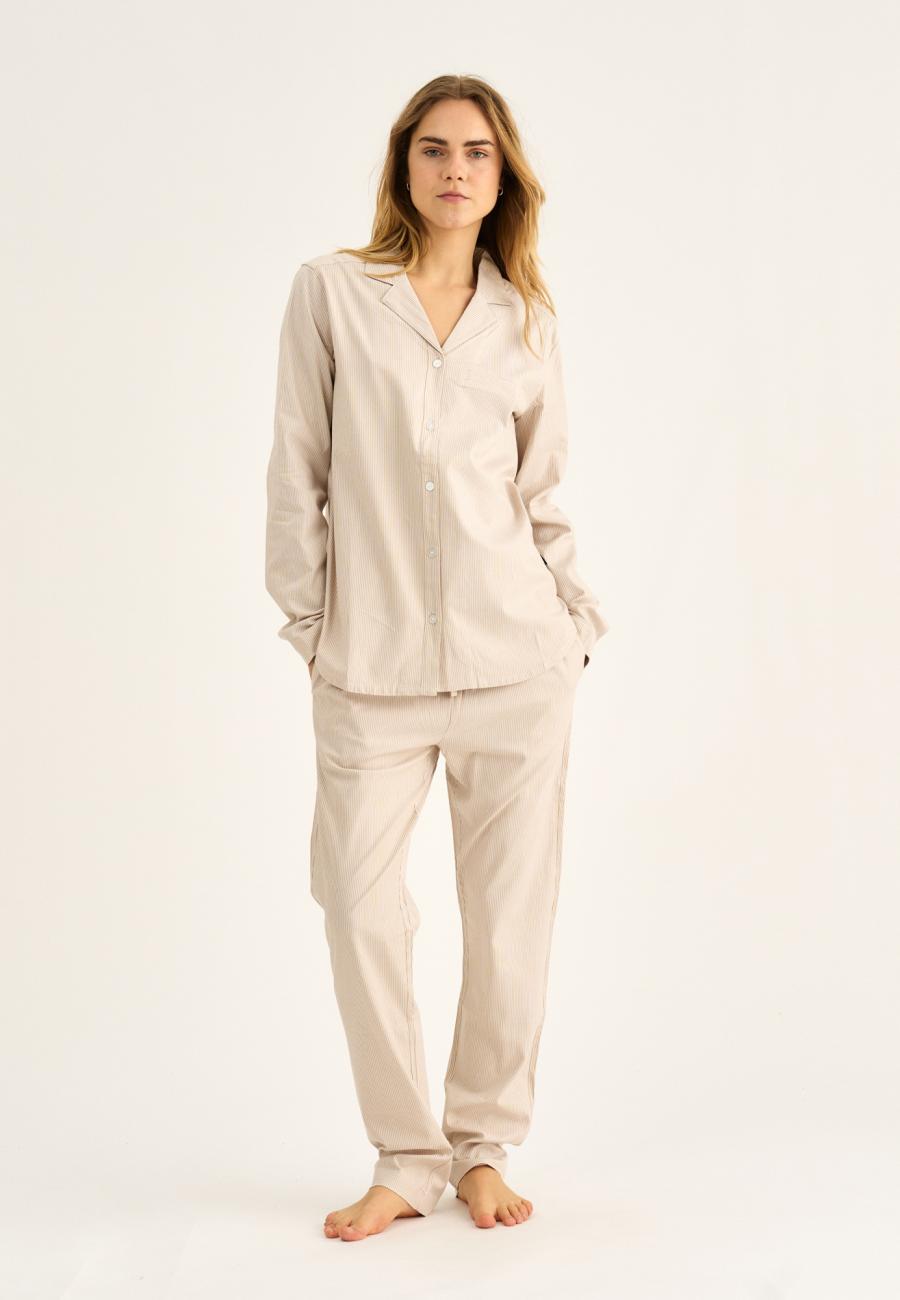 Pyjamahose | Bambus-Viskose | sand gestreift -JBS of Denmark Women