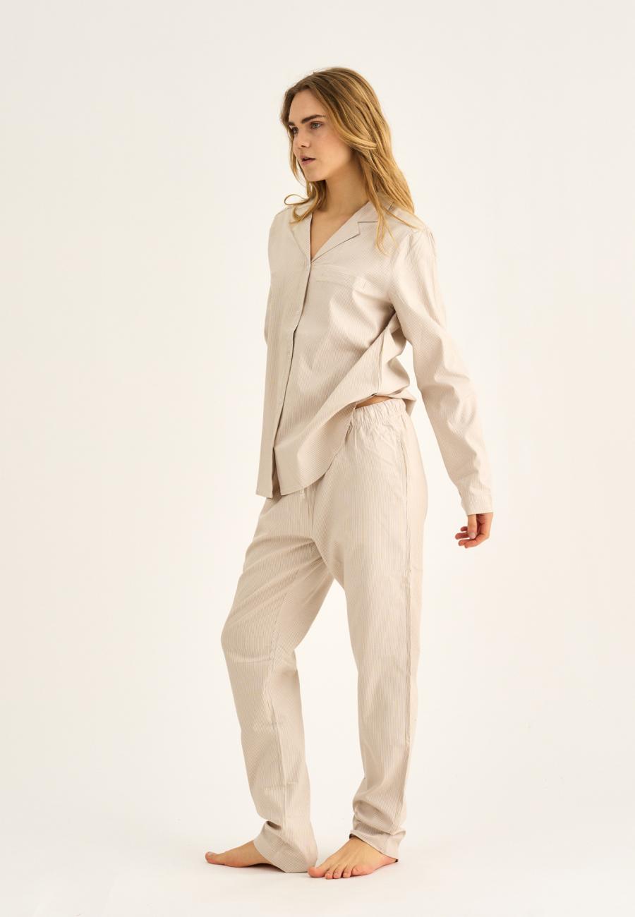 Pyjamahose | Bambus-Viskose | sand gestreift -JBS of Denmark Women