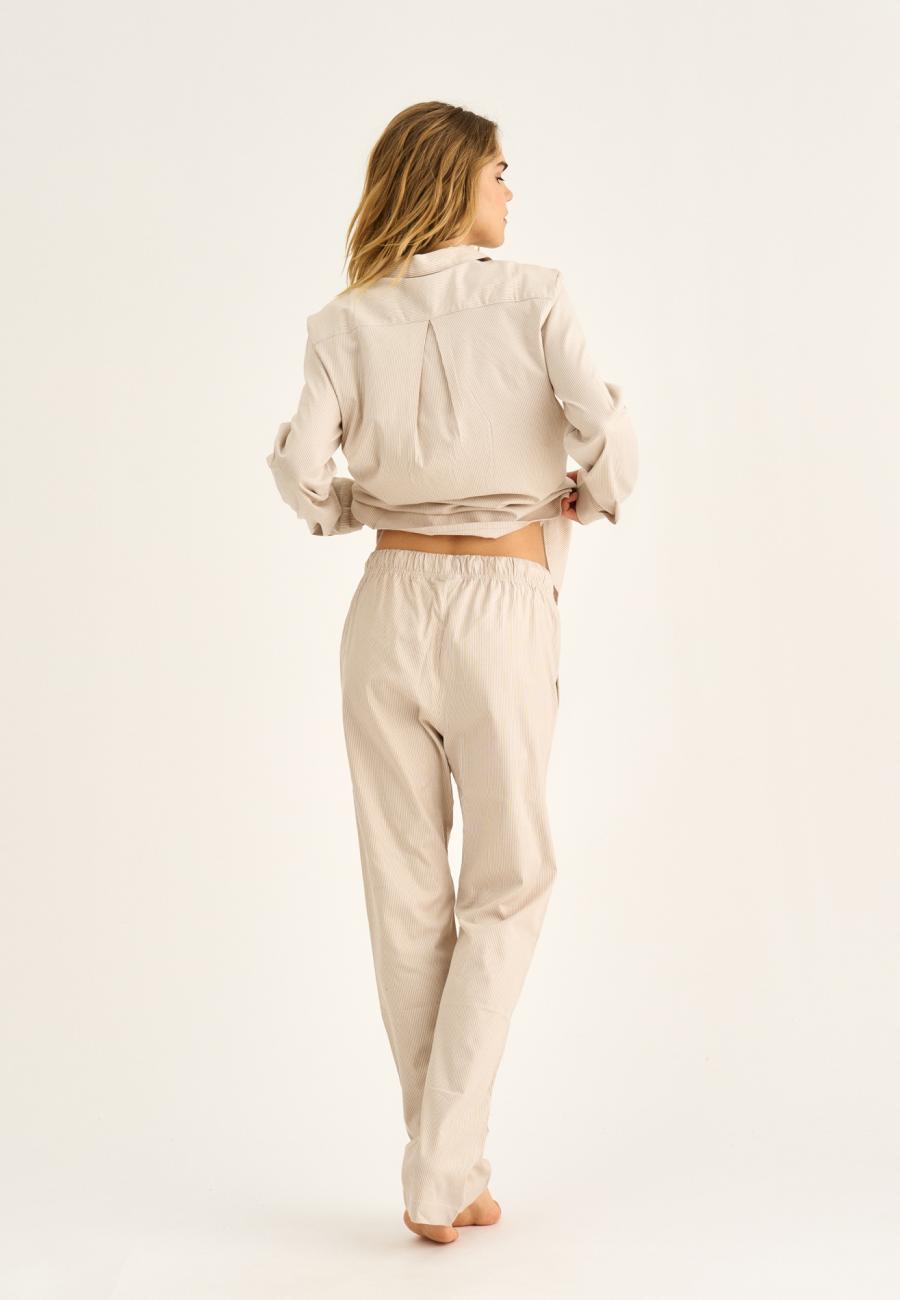 Pyjamahose | Bambus-Viskose | sand gestreift -JBS of Denmark Women