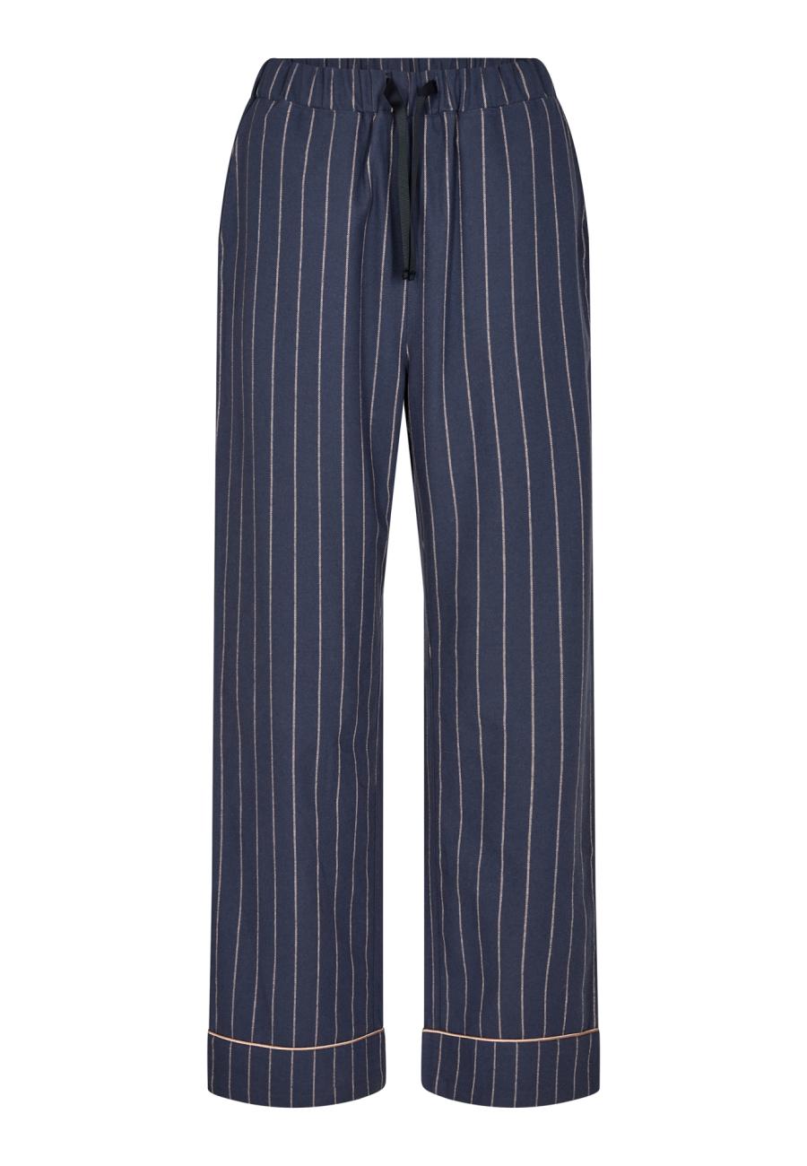 Pyjamahose, Flanell, 100% Bio-Baumwolle, blau