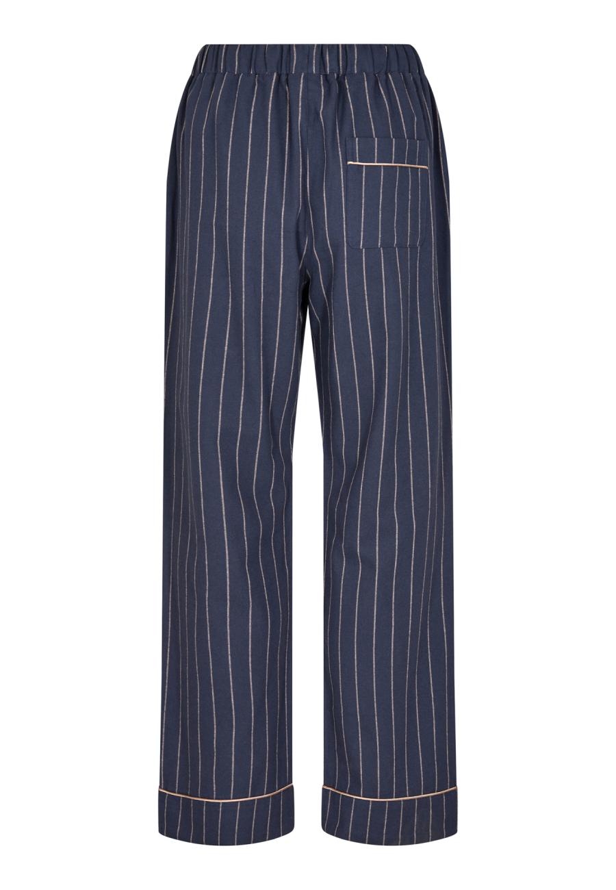 Pyjamahose, Flanell, 100% Bio-Baumwolle, blau