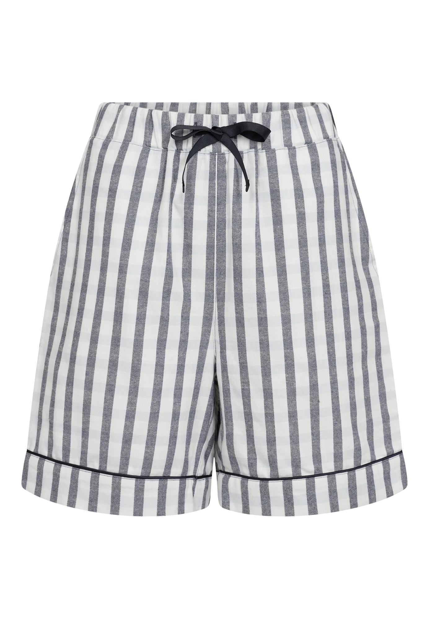 Pyjamashorts, Flanell, 100% Bio-Baumwolle, grau kariert