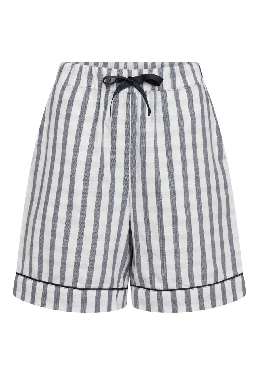 Pyjamashorts, Flanell, 100% Bio-Baumwolle, grau kariert