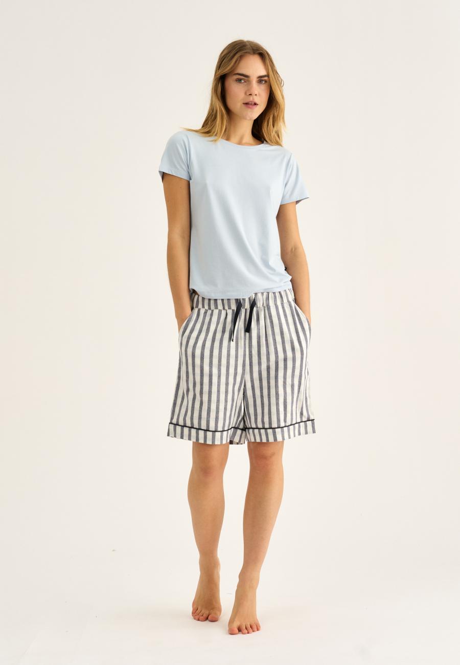 Pyjamashorts, Flanell | 100% Bio-Baumwolle | grau kariert -JBS of Denmark Women