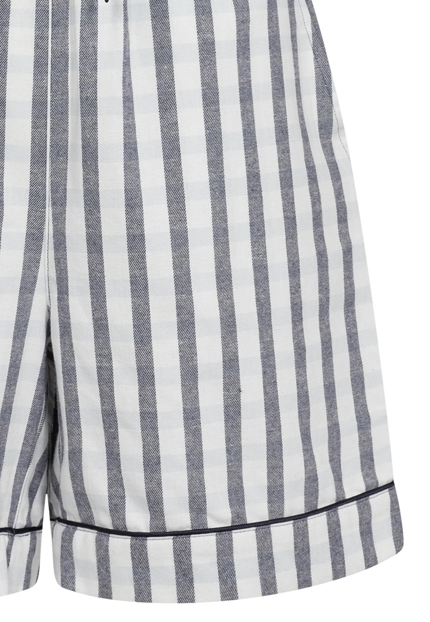 Pyjamashorts, Flanell, 100% Bio-Baumwolle, grau kariert