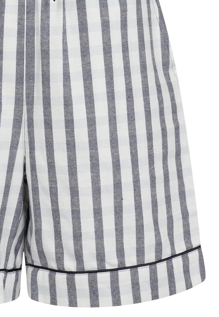 Pyjamashorts, Flanell, 100% Bio-Baumwolle, grau kariert