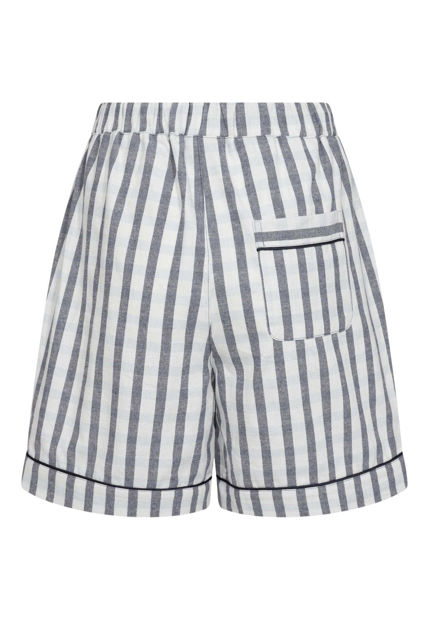 Pyjamashorts, Flanell, 100% Bio-Baumwolle, grau kariert