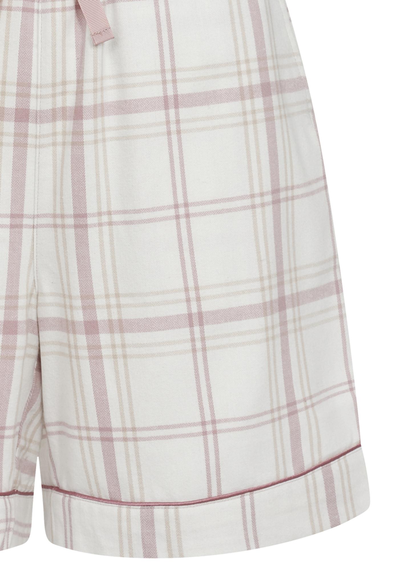 Pyjamashorts, Flanell, 100% Bio-Baumwolle, rosa kariert