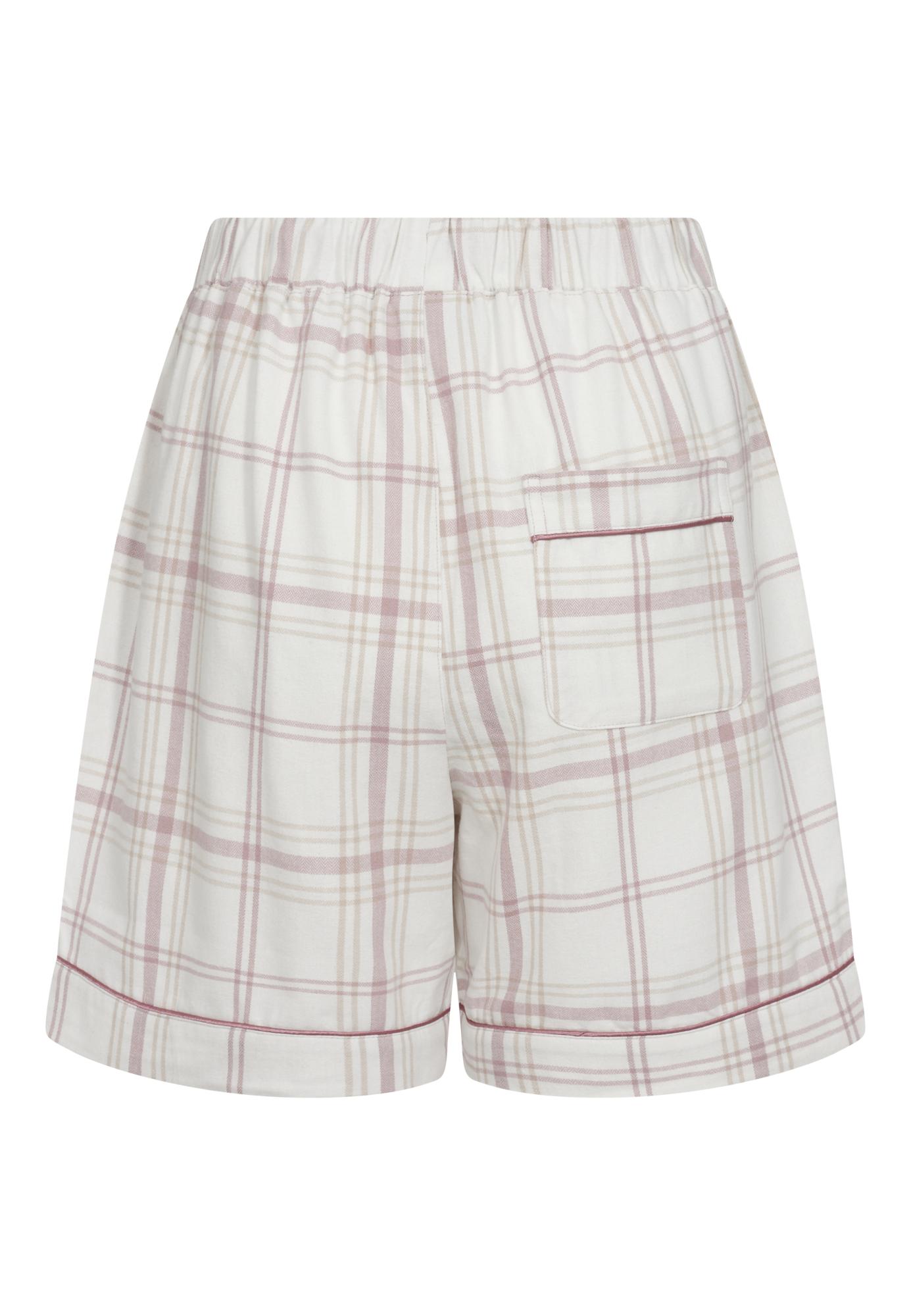 Pyjamashorts, Flanell, 100% Bio-Baumwolle, rosa kariert