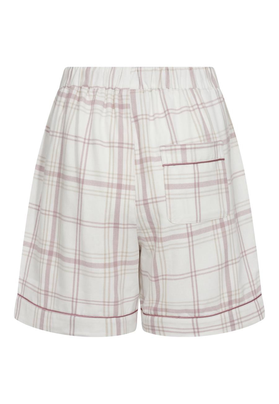 Pyjamashorts, Flanell, 100% Bio-Baumwolle, rosa kariert