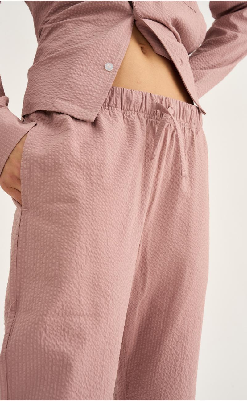 Pyjamahose, Seersucker | Bambus-Viskose | rosé -JBS of Denmark Women