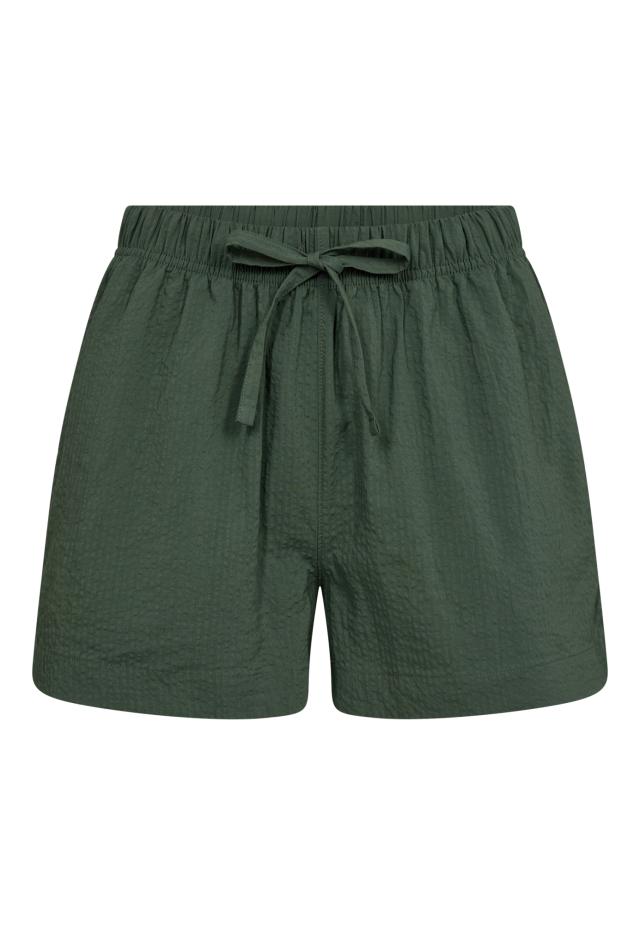Pyjamashorts, Seersucker | Bambus-Viskose | grün -JBS of Denmark Women