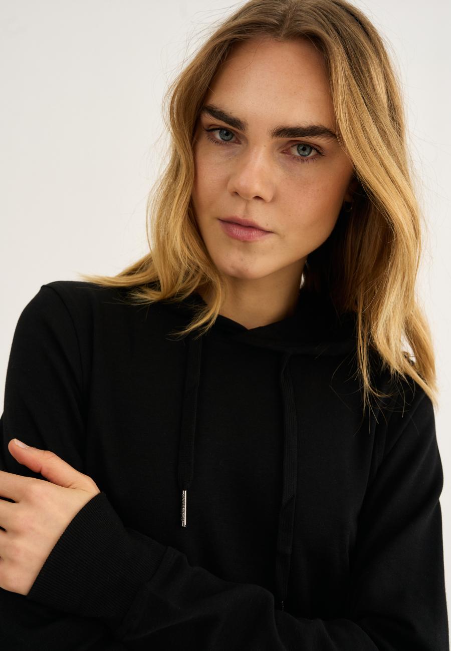 Hoodie-Kleid | Bambus-Viskose | schwarz -JBS of Denmark Women
