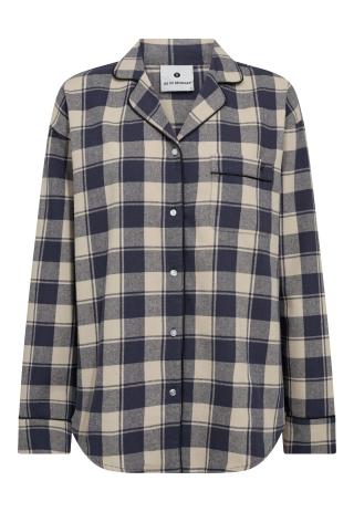 Pyjamashirt, Flanell | 100% Bio-Baumwolle | blau kariert -JBS of Denmark Women Pyjamashirt, Flanell | 100% Bio-Baumwolle | blau kariert -JBS of Denmark Women