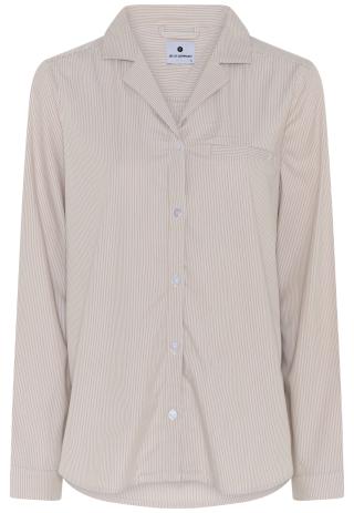 Pyjamashirt, langarm | Bambus-Viskose | sand gestreift -JBS of Denmark Women Pyjamashirt, langarm | Bambus-Viskose | sand gestreift -JBS of Denmark Women