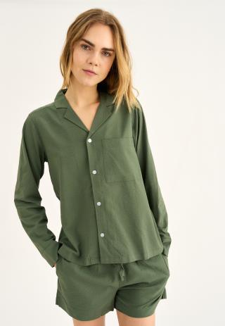 Pyjamashirt, Seersucker | Bambus-Viskose | grün -JBS of Denmark Women Pyjamashirt, Seersucker | Bambus-Viskose | grün -JBS of Denmark Women