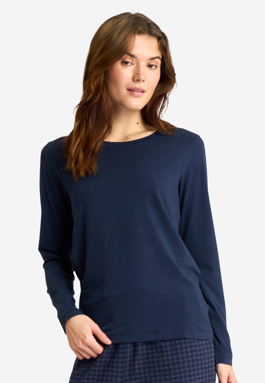 Langarm-Shirt | Bambusviskose | Navy -JBS of Denmark Women