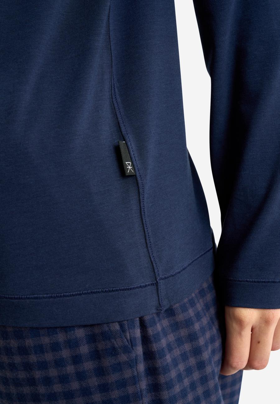 Langarm-Shirt | Bambusviskose | Navy -JBS of Denmark Women