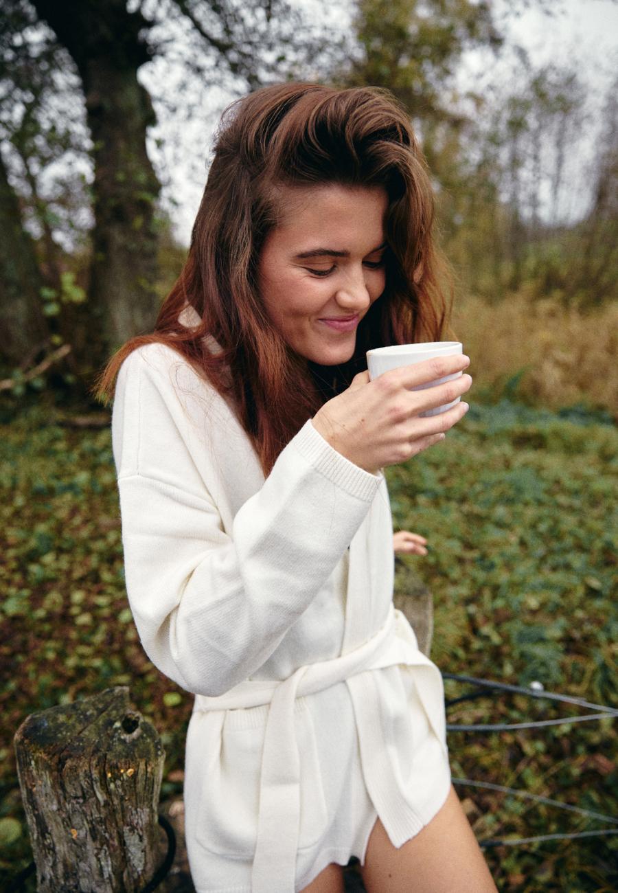 Cardigan | 100% Merinowolle | Ivory -JBS of Denmark Women
