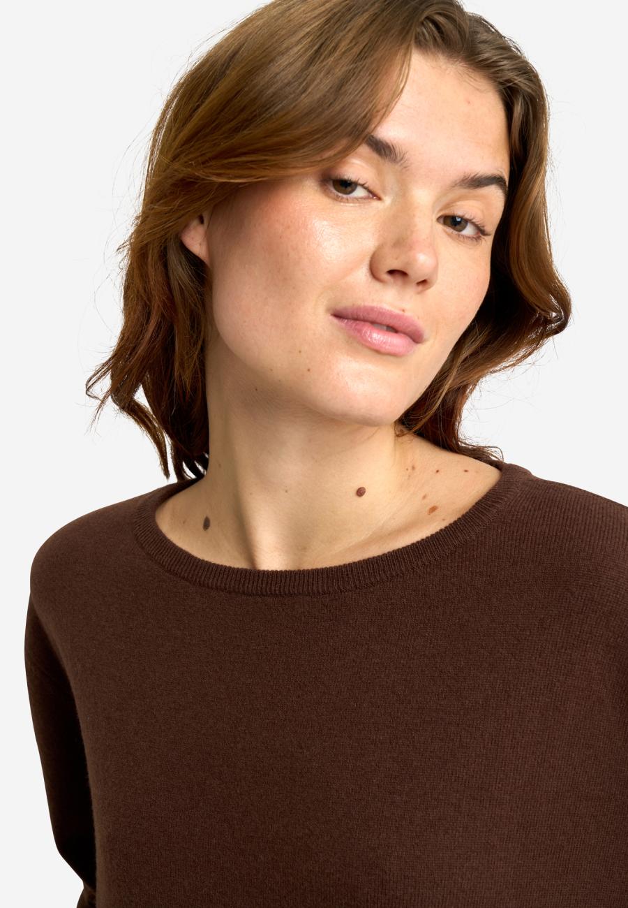 Strickpullover | 100% Merinowolle | Braun -JBS of Denmark Women