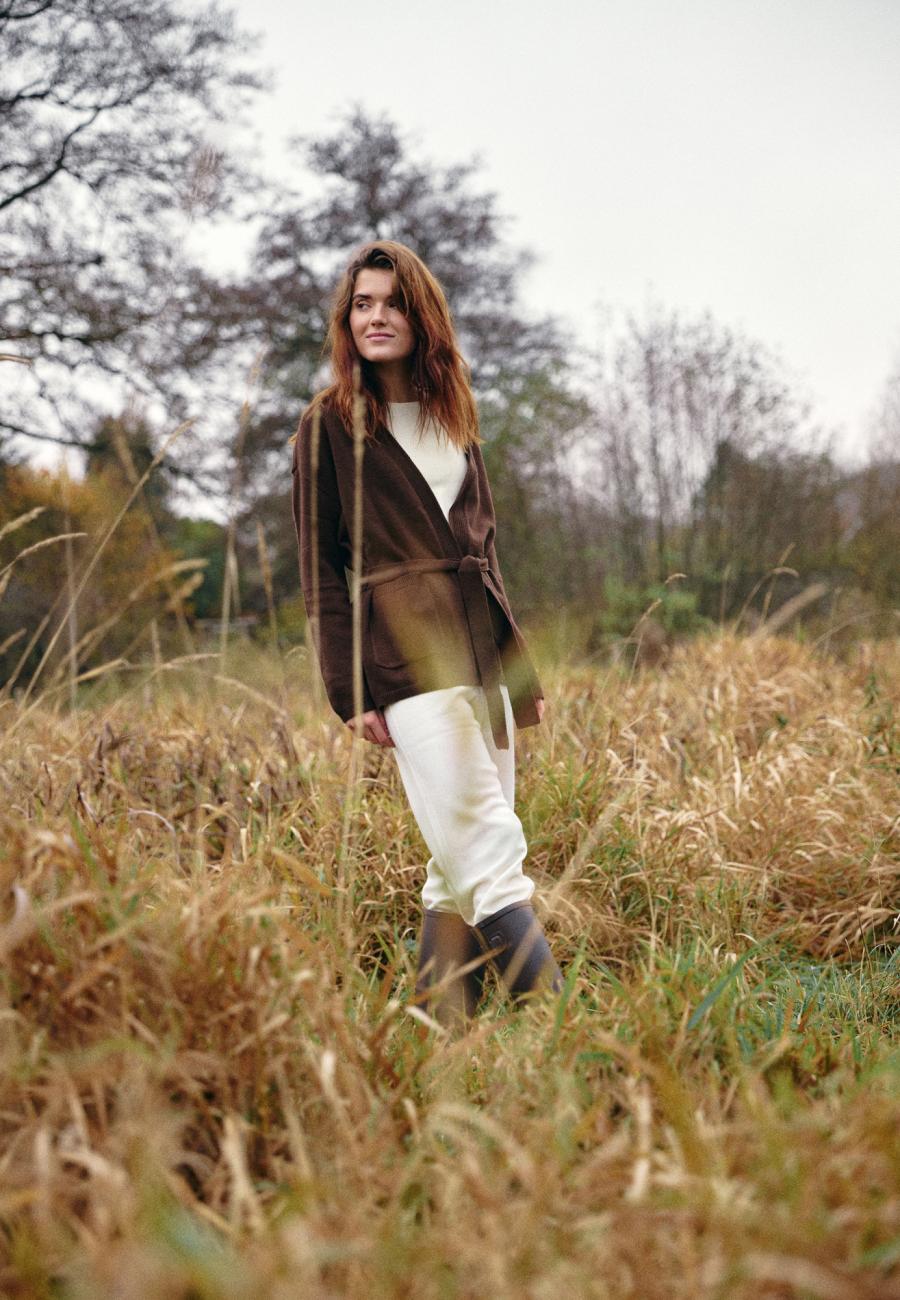 Cardigan | 100 % Merinowolle | Braun -JBS of Denmark Women