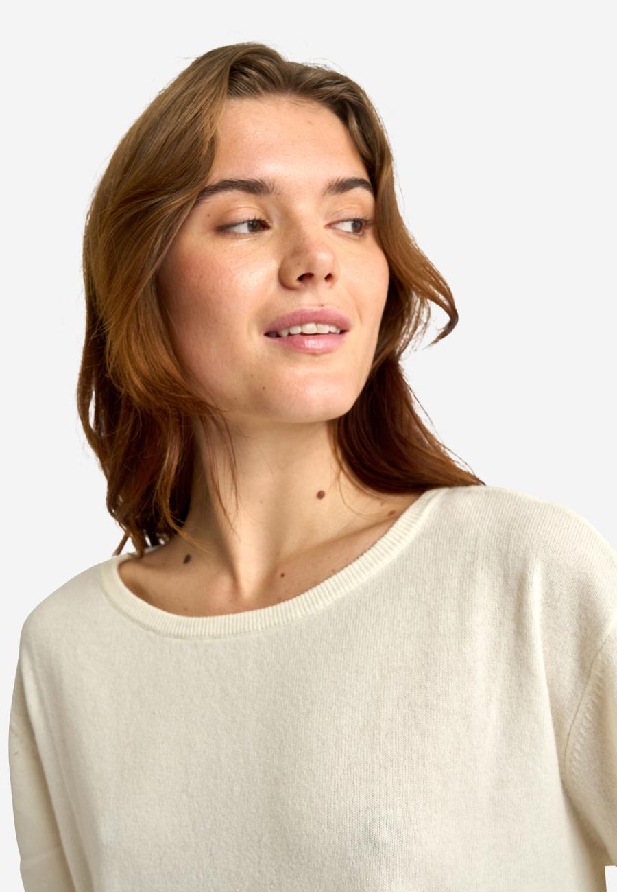 Strickpullover | 100 % Merinowolle | Ivory -JBS of Denmark Women