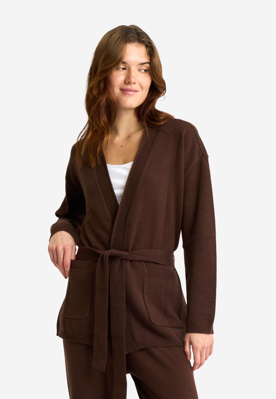Cardigan | 100 % Merinowolle | Braun -JBS of Denmark Women