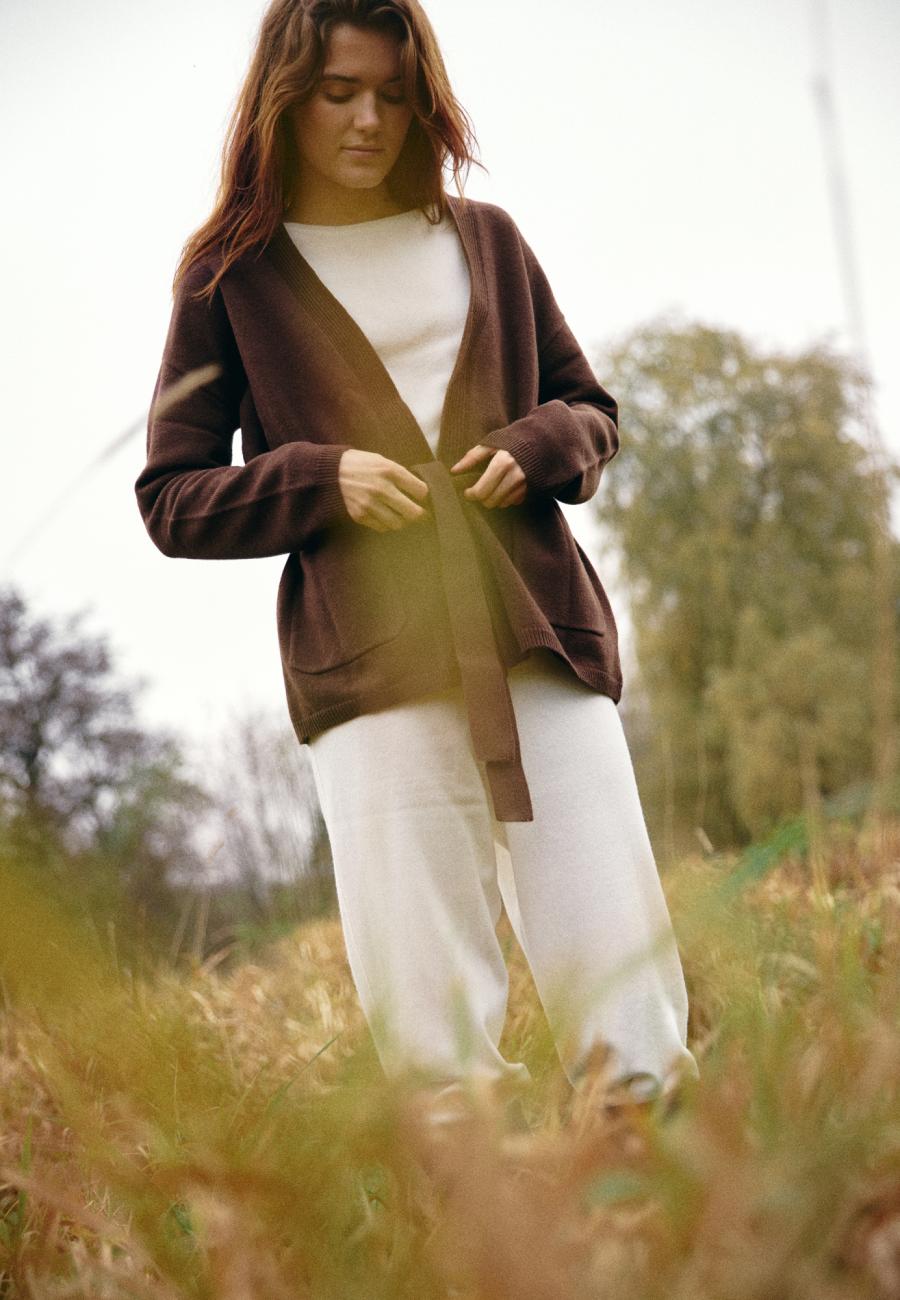 Cardigan | 100 % Merinowolle | Braun -JBS of Denmark Women