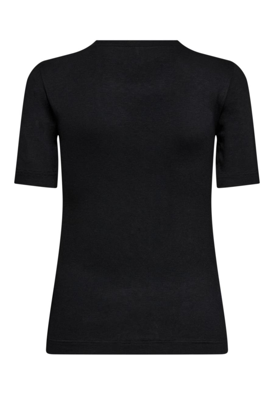 Cashmere-Mix T-Shirt | Bambusviskose | Schwarz -JBS of Denmark Women