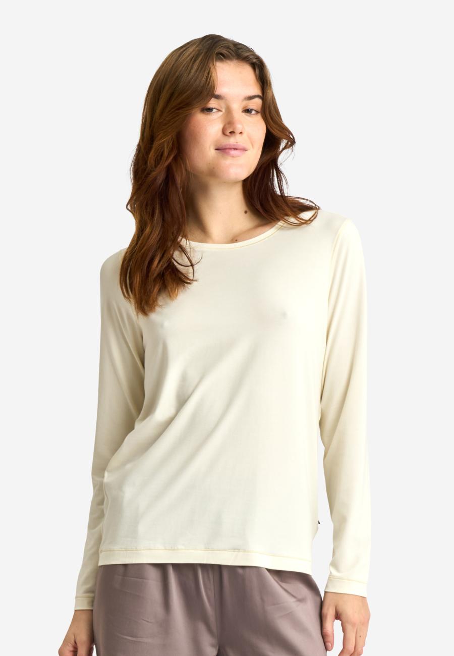 Langarm-T-Shirt | Bambusviskose | Elfenbein -JBS of Denmark Women