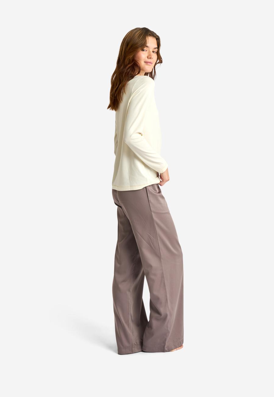Langarm-T-Shirt | Bambusviskose | Elfenbein -JBS of Denmark Women