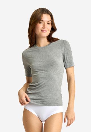 Kaschmir-Mix T-Shirt | Bambusviskose | Grau -JBS of Denmark Women
