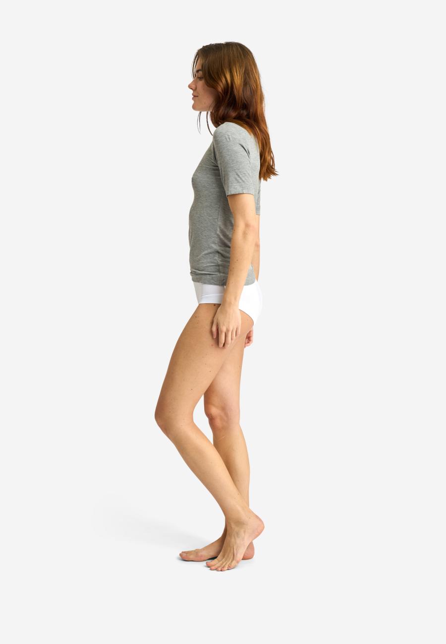 Kaschmir-Mix T-Shirt | Bambusviskose | Grau -JBS of Denmark Women