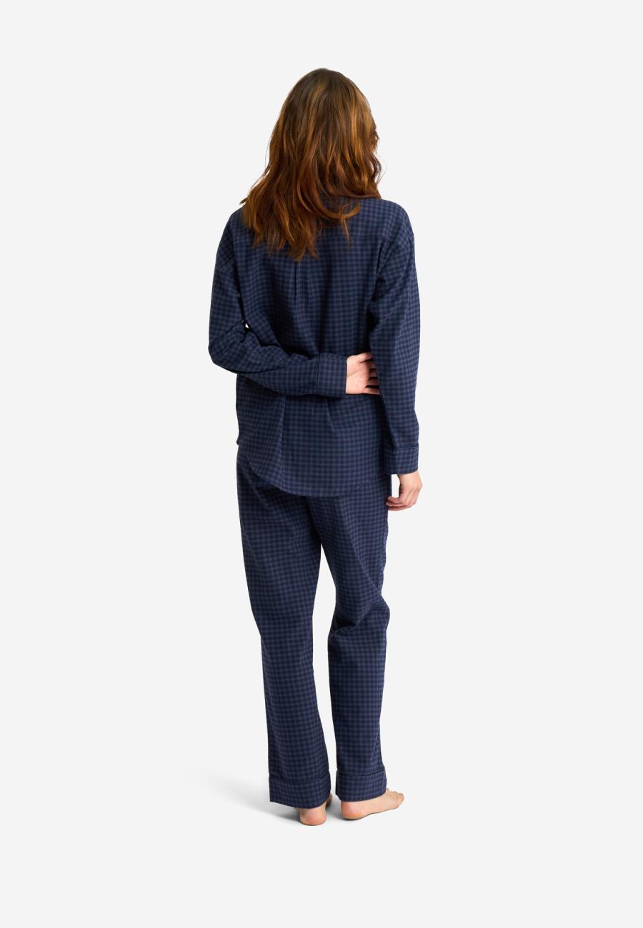 Pyjamahosen | 100 % Bio-Baumwolle | Navy kariert -JBS of Denmark Women