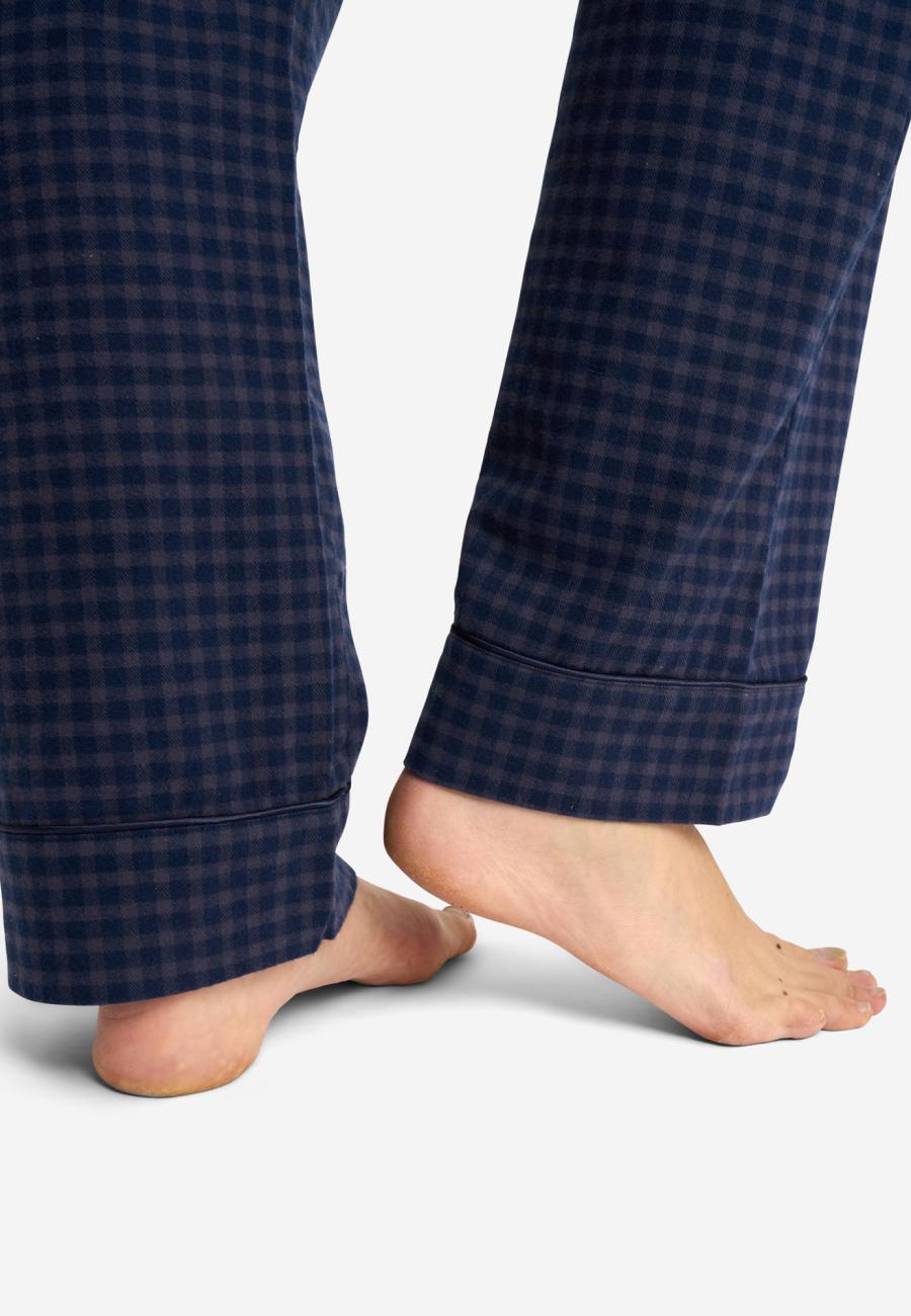 Pyjamahosen | 100 % Bio-Baumwolle | Navy kariert -JBS of Denmark Women