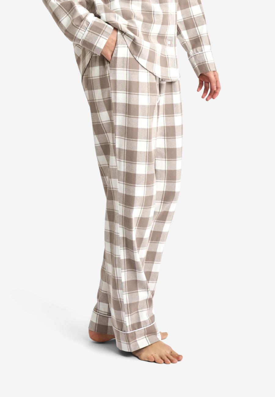 Pyjamahosen | 100 % Biobaumwolle | Sand kariert -JBS of Denmark Women