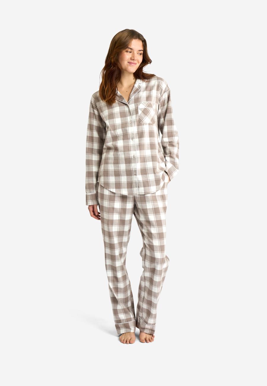 Pyjamahosen | 100 % Biobaumwolle | Sand kariert -JBS of Denmark Women