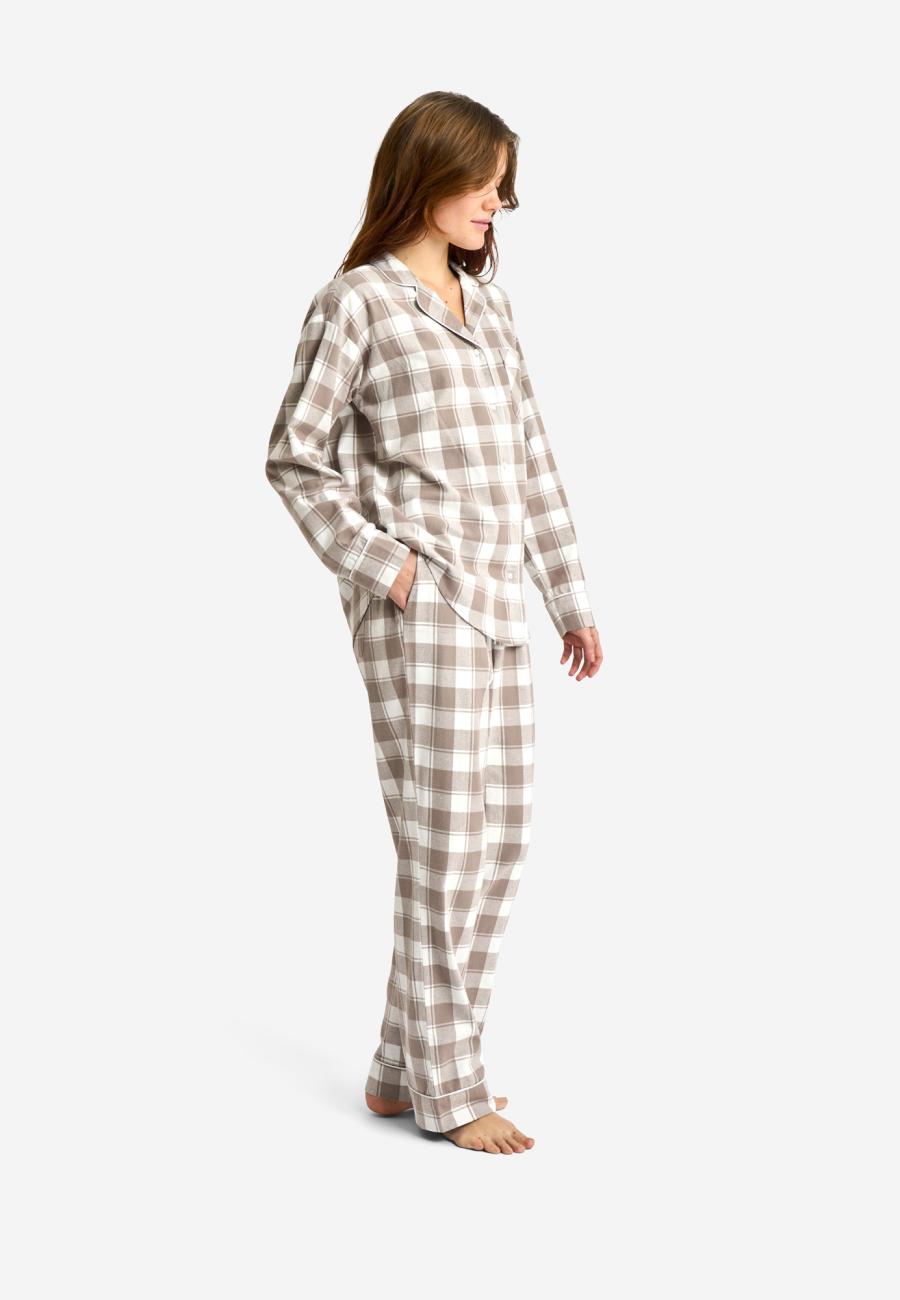Pyjamahosen | 100 % Biobaumwolle | Sand kariert -JBS of Denmark Women