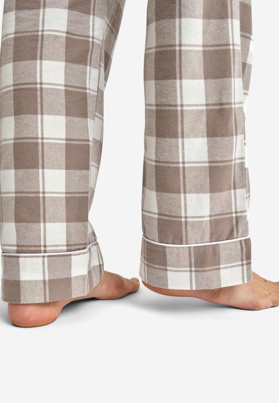 Pyjamahosen | 100 % Biobaumwolle | Sand kariert -JBS of Denmark Women