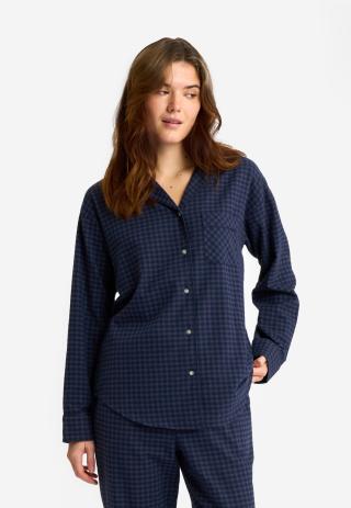 Pyjamashirt | 100% Bio-Baumwolle | Navy kariert -JBS of Denmark Women