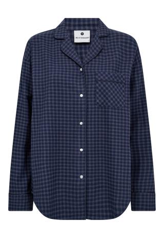 Pyjamashirt | 100% Bio-Baumwolle | Navy kariert -JBS of Denmark Women