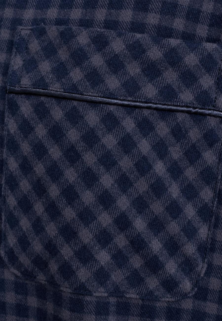 Pyjamashirt | 100% Bio-Baumwolle | Navy kariert -JBS of Denmark Women