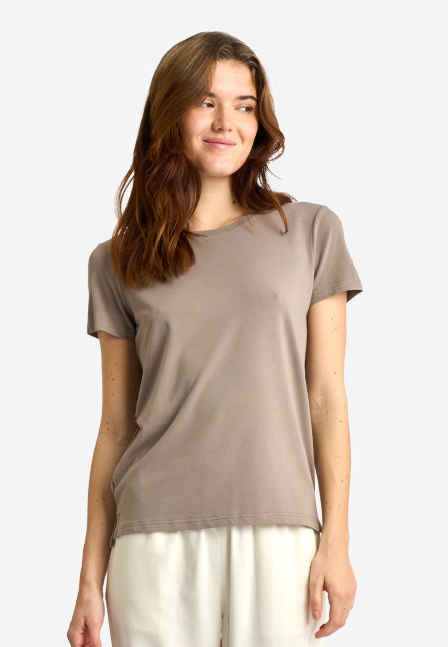 T-Shirt | Bambusviskose | Braun -JBS of Denmark Women