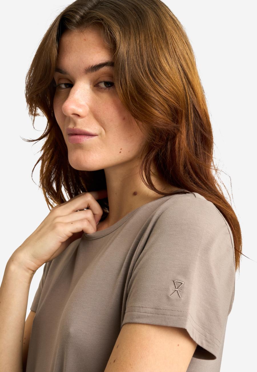 T-Shirt | Bambusviskose | Braun -JBS of Denmark Women