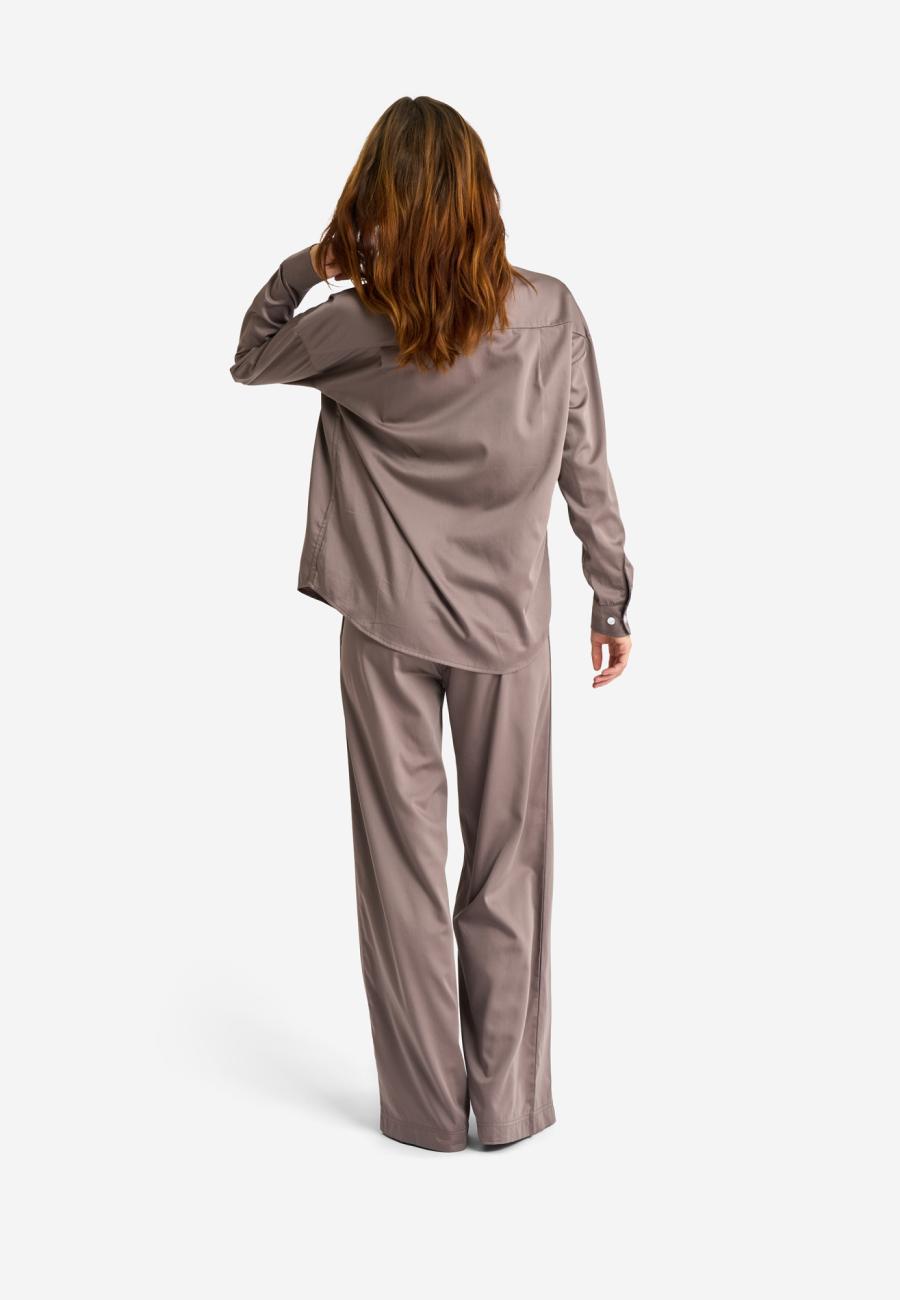 Pyjamashirt, Satin | Bambusviskose | Sand -JBS of Denmark Women
