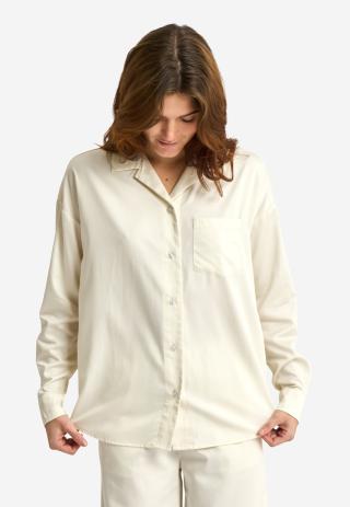 Pyjamashirt, Satin | Bambusviskose | Ivory -JBS of Denmark Women
