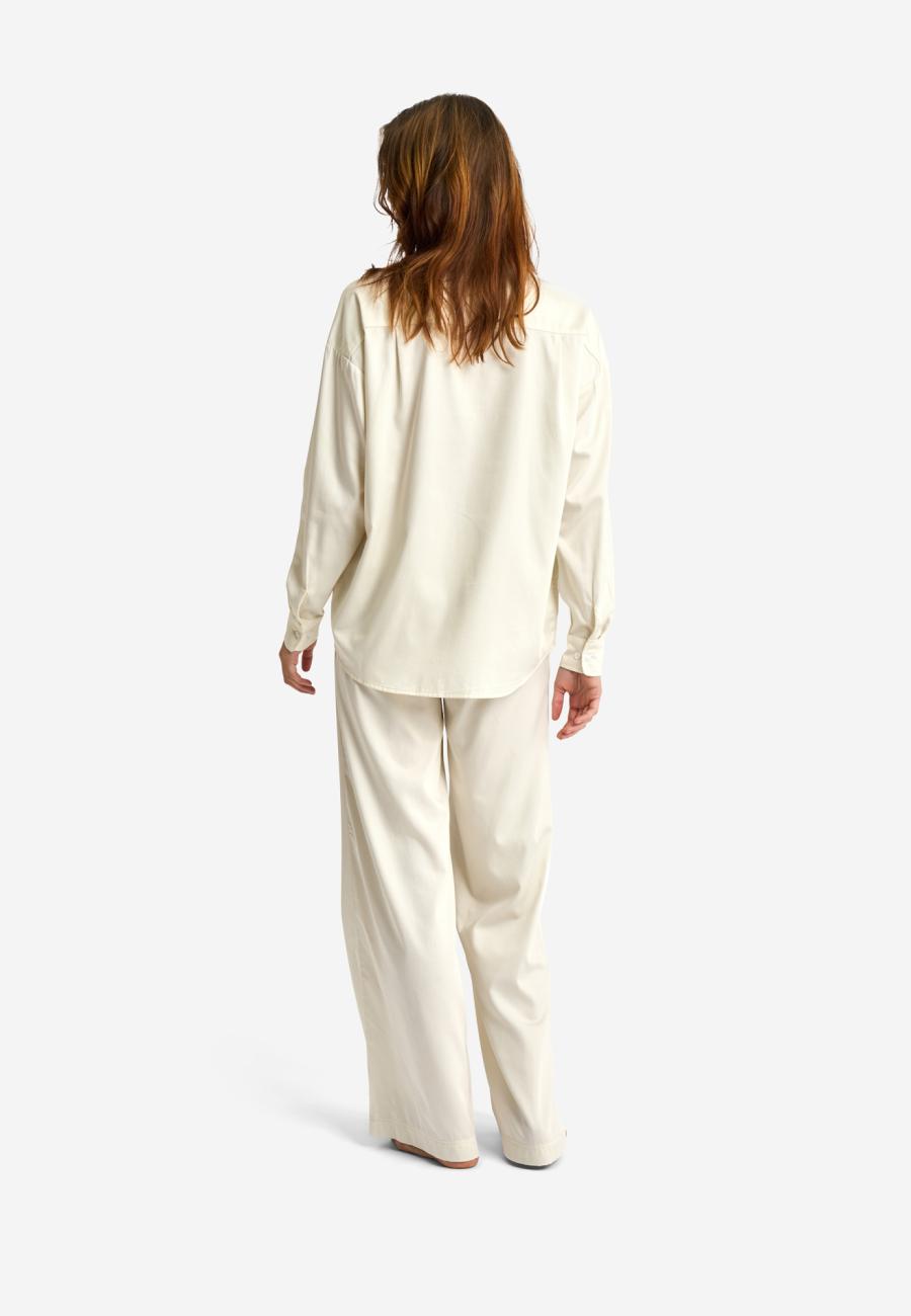 Pyjamashirt, Satin | Bambusviskose | Ivory -JBS of Denmark Women